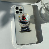 SnowBlack - Christmas Snow Somecat Ball Phone Case Bead Tok Set_glitter