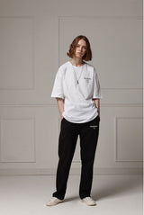 Pigment washed training pants - Black (4622123040886)