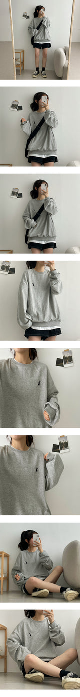 刺繍ラビットスウェットシャツ / Embroidered rabbit sweatshirt