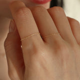 14K gold basic chain ring (6679695786102)