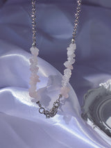rose quartz necklace
