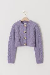 キュートガールリブドニットカーディガン / Cute Girl Ribbed Knit Cardigan
