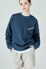 ポケットジップアップスウェットシャツT63/Pocket Zip-up Sweatshirt T63 Dark Teal Blue