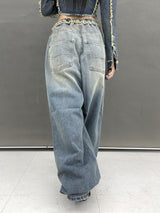ジェンダメージワイドデニムパンツ/[High quality] 790. Jen damage wide denim pt
