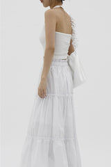 フリルカンカンロングスカート/Frill kangkang long skirt (3color)