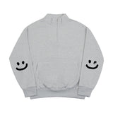 エルボースマイルドローイングハーフジップアップスウェットシャツ / Elbow Smile Drawing Half Zip-Up Sweatshirt