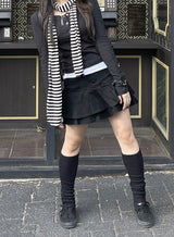 デニムカンカンミニスカート / Dark Blue Denim Cancan Mini Skirt