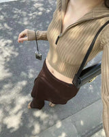 Chic slit skirt bootcut pants