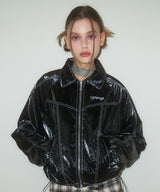 [NF] GLOSSY STITCH JACKET (BLACK)_F23ZA943