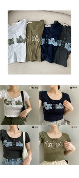 パンタスナップ半袖クロップドTシャツ / Pantasnap Short Sleeve Cropped T-Shirt