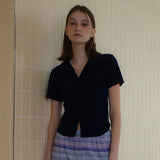 フィッティドテリーシャツ / FITTED TERRY SHIRT_NAVY