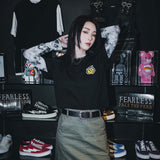 ミスターショースマイルフェイスパッチベーシック半袖Tシャツ / MR. SHOW SMILE FACE PATCH BASIC TEE