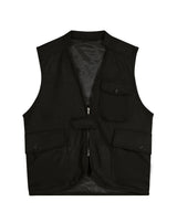 87-STAN025 [Vegan Suede] Multi-pocket Suede Best Black