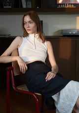 WHITE CROP KNIT ZIP UP SLEEVELESS (6679763353718)