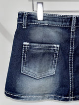 ステッチデニムスカート / STITCH SKIRT-DARK BLUE