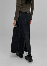 [MADE] Vailin Incision Denim Long Skirt