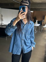 Bold denim loose fit shirt