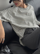 ASCLOシングルボーダー半袖Tシャツ(9color)