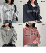 ニアエンブロイダリークロップフード / Near embroidery crop hood