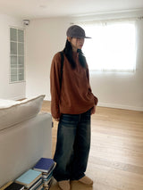 Chiba Vintage Cat Washing Long Wide Denim Pants