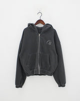 ピグメントフードジップアップ/Pigment hood zip-up (2color)