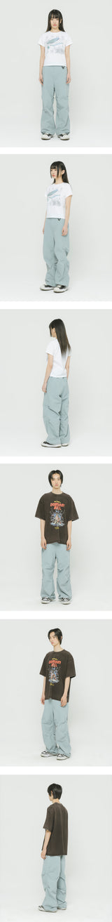 ダブルアップワイドパンツ / Double-Up Wide Pants  Sky Blue