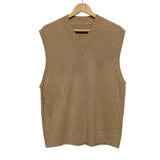 リーフベーシックVネックニットベスト (10 color)