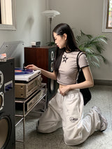 ホルプスターオーバーロック半袖クロップドTシャツ / Holp Star Overlock Short Sleeve Cropped T-shirt