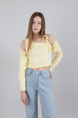 セット リボンノースリーブ&ボレロ / SET Ribbon Sleeveless Bolero Yellow