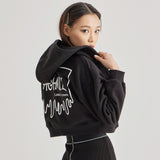 Spill Logo Hoodie Zip up Black (6600760459382)