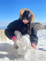 Snowy mountain fur jumper 