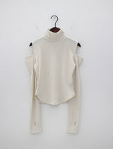 ショルダースプリットウォーマーポーラーTシャツ/Shoulder split warmer polar T-shirt (4color)