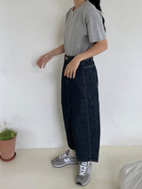 Modest indigo denim skirt