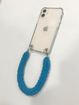 ハンドメイドフォンストラップ(ケースなし)/handmade phone strap - blue