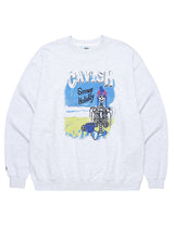 スノーウィホリデースウェットシャツ/SNOWY HOLIDAY SWEATSHIRT LIGHT GREY(CV2CFUM465A)