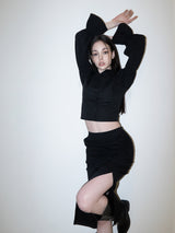 Sofi Wool Skirt (BLACK)