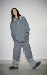  PIPPING MIX ANORAK HOODIE_GRAY