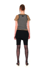 BIKER LAP SKIRT SHORTS (BLACK)