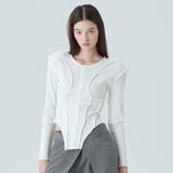 CUT-OFF LINE TOP / WHITE