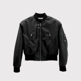 De Lap Muscle Shoulder Crop Leather Jacket (3color)