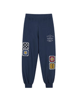 GRANNY SQUARE SWEATPANTS NAVY (6691425812598)