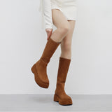 Sophie Velvet Square Long Boots