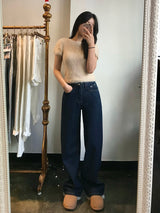 ワイドフィットデニムパンツ / WIDE FIT DARK BLUE DENIM PANTS [17789]