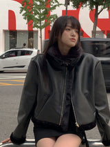 hazel leather mustang (black)