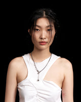 LOOF TIE NECKLACE SILVER