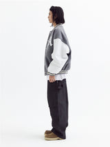 Stripe parachute denim Pants Black