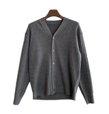 V-Neck Ribbed Cardigan (6684154527862)
