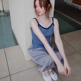 ストライプスリーブレス / STRIPE SLEEVELESS_BLUE