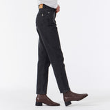 Womans Signature Stud Tapered Crop Fit Denim Pants Black