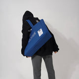 A LABEL CANVAS BAG (blue!)